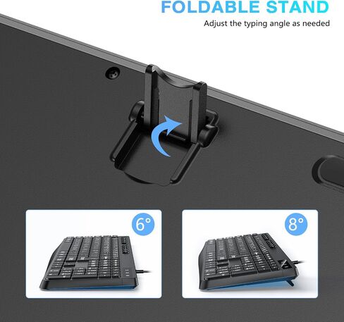 OMOTON Large Print Computer Keyboard with USB C & USB A Dual Interface in Kuwait