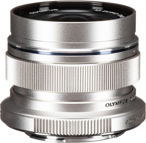Olympus M.Zuiko Digital ED 12mm f/2 Lens Silver for Micro Four Thirds, 24mm Equivalent Wide Angle Prime Lens for Street Photography and Travel (Bundle) in Kuwait