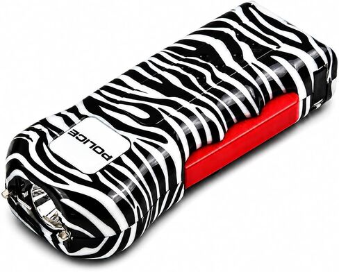 POLICE Stun Gun for Self Defense 512 – Mini Rechargeable High Voltage, Compact Heavy Duty with LED Flashlight – Zebra Design for Women & Men Personal Security in Kuwait