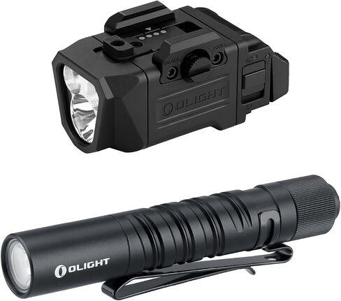 OLIGHT PL X Rechargeable Tactical Rail Mount Light Bundle with I3T EOS Slim EDC Flashlight in Kuwait