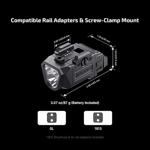 OLIGHT PL X Rechargeable Tactical Rail Mount Light Bundle with I3T EOS Slim EDC Flashlight in Kuwait