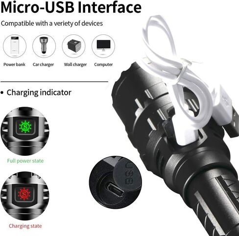 Red Light Tactical Flashlight Rechargeable 3000 Lumen Super Bright Red Hunting Flashlights Predator Light with Picatinny Offset Mount, Pressure Switch in Kuwait