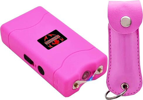 FIGHTSENSE Keychain Pepper Spray & Mini Stun Gun Flashlight Combo Pack (Pink) in Kuwait