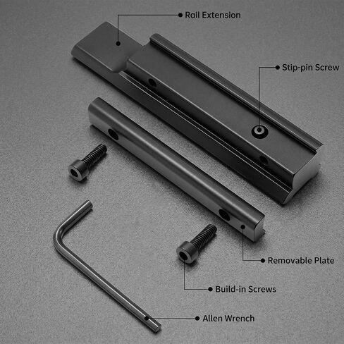 11mm Dovetail to 21mm Picatinny Rail Convert Mount, Low Profile Scope Base 9-Slot Aluminum Rail Adapter, 3/8" to 7/8" Converter, Upgraded Screws Anti-Slip Lock Pin with Mounting Wrench in Kuwait
