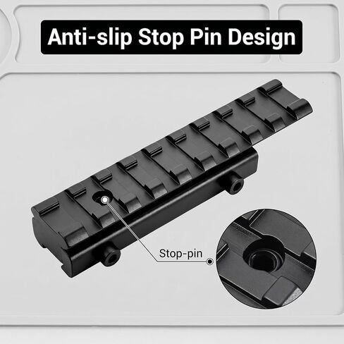 11mm Dovetail to 21mm Picatinny Rail Convert Mount, Low Profile Scope Base 9-Slot Aluminum Rail Adapter, 3/8" to 7/8" Converter, Upgraded Screws Anti-Slip Lock Pin with Mounting Wrench in Kuwait