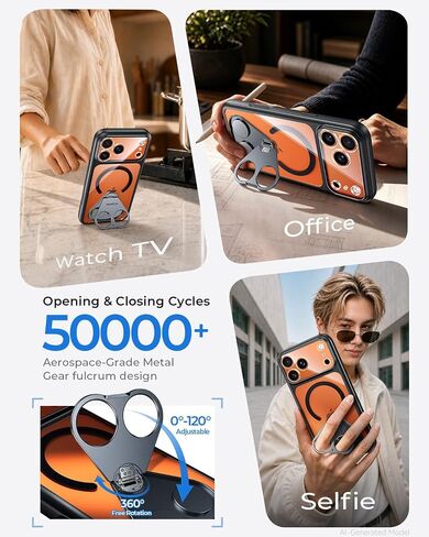 Strong Magnetic & 360° Seamless Stand for iPhone 17 Pro Max Case【Upgraded】 in Kuwait