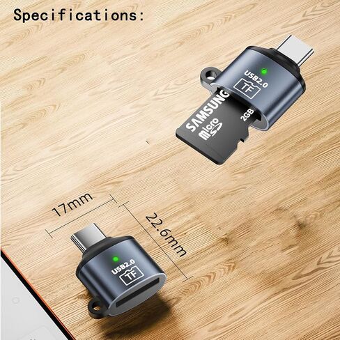USB-C Micro SD/TF Card Reader, Type-C to Micro SD/SDHC/SDXC OTG Memory Card Reader, Portable USB-C Card Reader Adapter in Kuwait