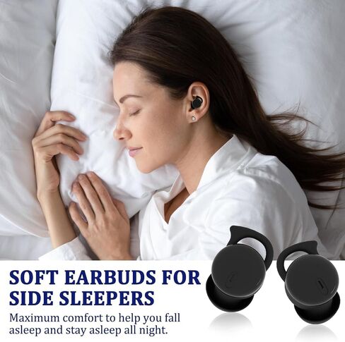 Invisible Sleep Headphones, Sleep Earbuds for Side Sleepers (Black) in Kuwait
