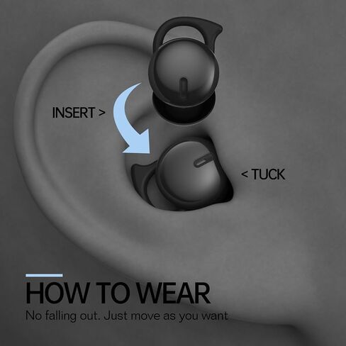 Invisible Sleep Headphones, Sleep Earbuds for Side Sleepers (Black) in Kuwait