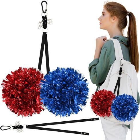 Suncalla 2 Pcs Pom Pom Holder Hanger with Snap Button for Backpack in Kuwait