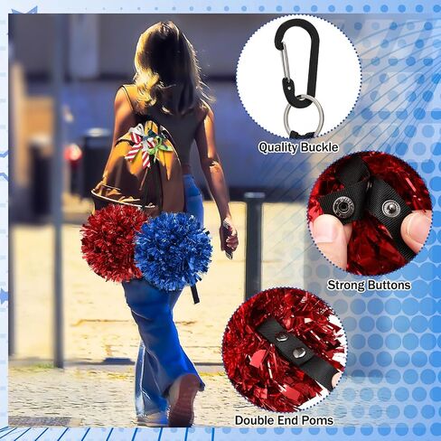 Suncalla 2 Pcs Pom Pom Holder Hanger with Snap Button for Backpack in Kuwait