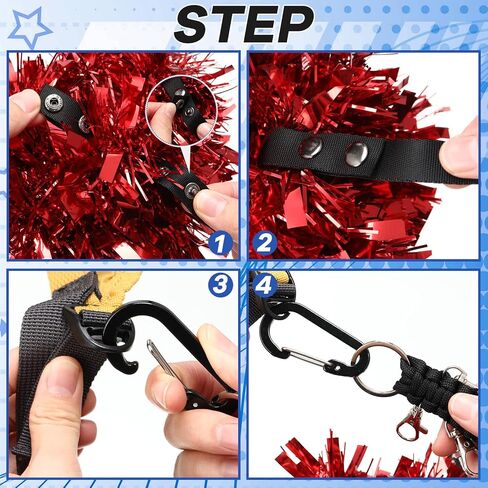 Suncalla 2 Pcs Pom Pom Holder Hanger with Snap Button for Backpack in Kuwait