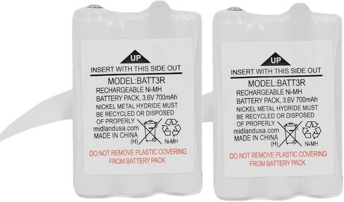 2 Pack BATT3R Battery AVP14 Replacement 3.6V 700mAh for Midland BATT3R BATT-3R,MID-AVP14, LXT600, T50 T60, X-Talker Radios in Kuwait