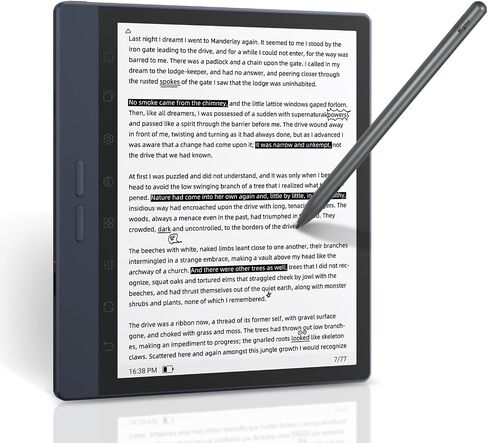 Bigme B7 Pro Epapere Reader, 7 Inch Eye-Comfort Display, Android 14, 8+256GB, 4G Calling, Stylus and Case Included (Black and White) in Kuwait
