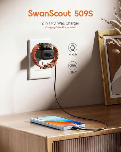 2 in 1 Charger Block for Samsung Watch 8/7/6/5, Samsung S26/Fold 8/Flip 8 in Kuwait