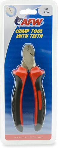 Surflon Micro Supreme, Nylon Coated 7x7 Stainless Steel Leader Wire, 26 lb Test, .018" Diameter, Bright, 5 m and Single Barrel Crimp Sleeves, Size #2/.047", Nickel, 36 pc and CrimperTool with Teeth in Kuwait