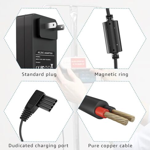 5V Charger for Moog Zevex Enteralite Infinity Pump,10Ft,Black in Kuwait