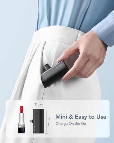 charmast Mini Portable Charger USB-C Connector, 5000mAh Small Power Bank in Saudi Arabia