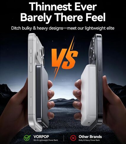 Portable Charger for iPhone, Ultra-Slim 10,000mAh Magnetic Power Bank in Saudi Arabia