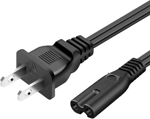 AC Power Cord Cable for Electric Lunch Box, Crockpot, Mini Fridge Charger - Universal 110V 120V 2 Prong Appliance Charging Wire in Kuwait