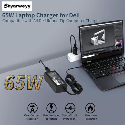 65W 45W Computer Charger for Dell Round Connector Tip 4.5mm and 7.4mm in Kuwait