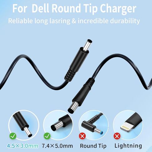 65W 45W Computer Charger for Dell Round Connector Tip 4.5mm and 7.4mm in Kuwait