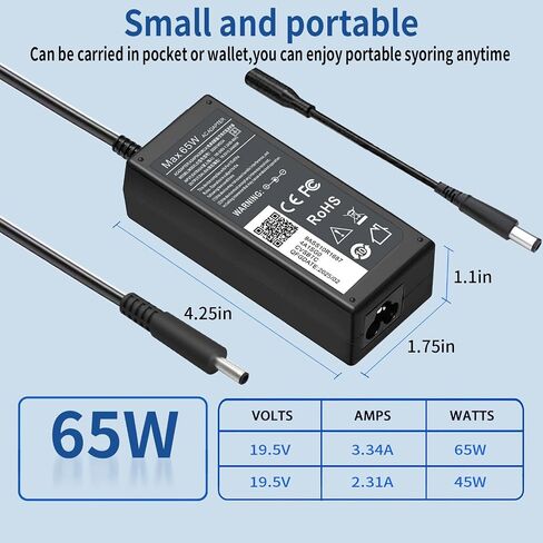65W 45W Computer Charger for Dell Round Connector Tip 4.5mm and 7.4mm in Kuwait