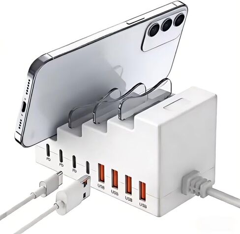 USB Hub 8 Ports, 2 in 1 Phone Stand, USB Splitter for Laptop in Kuwait