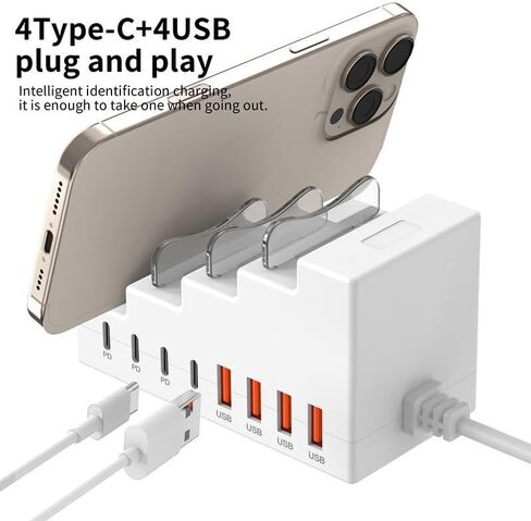 USB Hub 8 Ports, 2 in 1 Phone Stand, USB Splitter for Laptop in Kuwait