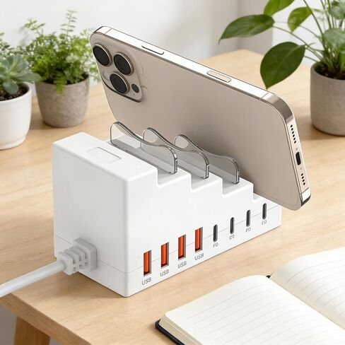 USB Hub 8 Ports, 2 in 1 Phone Stand, USB Splitter for Laptop in Kuwait