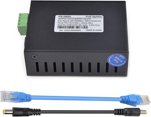 Ethernet Separator Splitter Metal Case 12V 5A 10/100/1000Mbps Efficient RJ45 Power Supply for Networking Connection in Kuwait