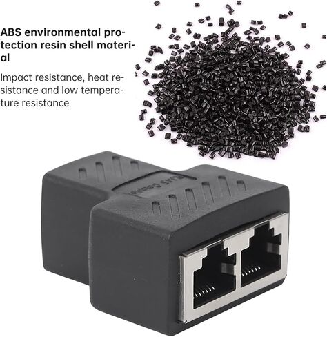 5PCs Network Splitter RJ45 1 into 2 Three Way Adapter Wire Extender Black Industrial Elements in Kuwait