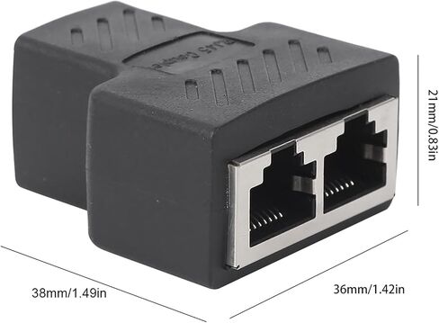 5PCs Network Splitter RJ45 1 into 2 Three Way Adapter Wire Extender Black Industrial Elements in Kuwait