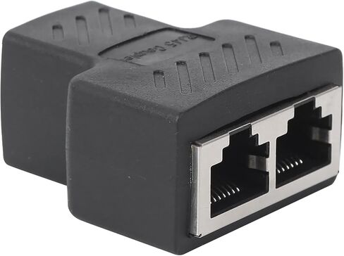 5PCs Network Splitter RJ45 1 into 2 Three Way Adapter Wire Extender Black Industrial Elements in Kuwait