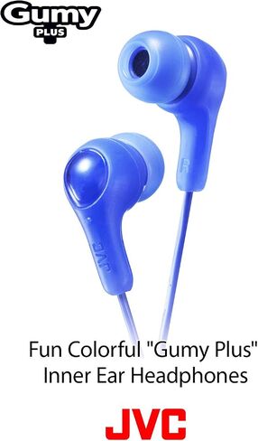 JVC Gumy in Ear Earbud Headphones, Powerful Sound, Comfortable and Secure Fit, Silicone Ear Pieces S/M/L - HAFX7R Red in Kuwait