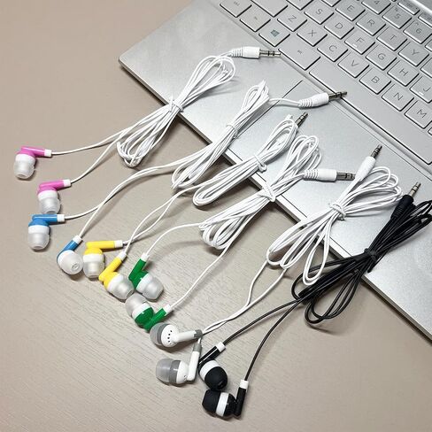 Earbuds Bulk Kids Classroom Headphones, Multi Color, 60 Pack in Kuwait
