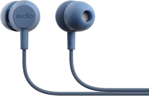Sudio V3 Essential Wired Earbuds | in Ear Headphones with Cable and USB-C Connector | Tangle-Resistant Braided Cable | Built-in Microphone | IPX4 Water Resistant | No Charging Needed | (Pink) in Saudi Arabia