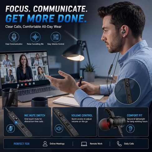 KASOTT SoundMaster Pro V1 - Gaming Earphones with Dual Audio Drivers,Battle Buds,in-Line Mic with Mute and Volume Control, Compatible with Xbox Series,Xbox One,PS5,PS4,Switch,Pc with 3.5mm Aux in Kuwait