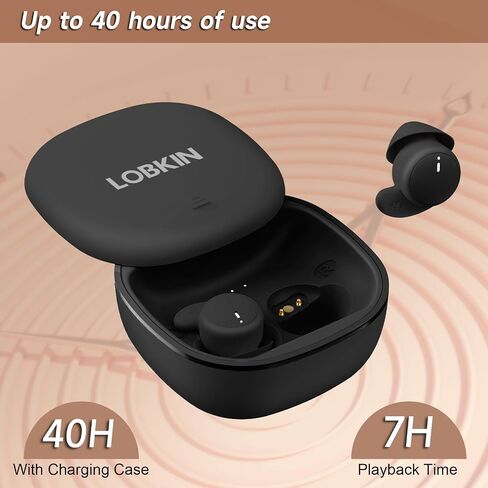 LOBKIN Sleep Earbuds,Wireless Bluetooth 6.0 Noise Blocking Sleeping Headphones,Sleep Earphones for Side Sleepers in Ear Soft Mini Invisible Buds Comfort Fit for Sleeping Working (Black) in Kuwait