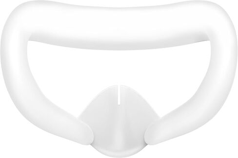 Silicone Face Cover for Meta Quest 3 - Skin-Friendly Anti-Sweat VR Face Pad with Ventilation & Lightproof Design (White) in Kuwait