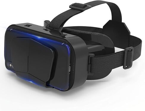 Head-Mounted 3D Virtual Reality Glasses,VR Headset for iPhone & Android Phone – HD Wide Angle Lens, Adjustable Object Distance, Compatible with 4.7-7.2 Inch Smartphones in Kuwait