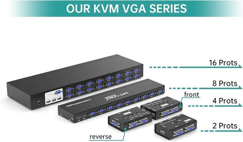MT-VIKI 8 Port KVM Switch+ 10ft 2-in-1 VGA KVM Cable in Kuwait