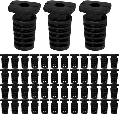100pcs Strain Relief Cord Connector for Cables with Easy Installation and Sturdy Abs Material, Black Cable Grip Protector Suitable for Electrical Projects and Wire Strain Relief in Kuwait