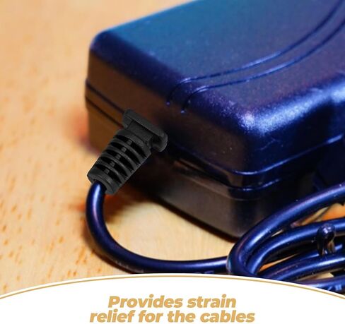 100pcs Strain Relief Cord Connector for Cables with Easy Installation and Sturdy Abs Material, Black Cable Grip Protector Suitable for Electrical Projects and Wire Strain Relief in Kuwait