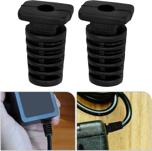 100pcs Strain Relief Cord Connector for Cables with Easy Installation and Sturdy Abs Material, Black Cable Grip Protector Suitable for Electrical Projects and Wire Strain Relief in Kuwait