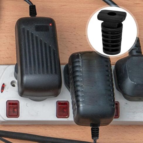 100pcs Strain Relief Cord Connector for Cables with Easy Installation and Sturdy Abs Material, Black Cable Grip Protector Suitable for Electrical Projects and Wire Strain Relief in Kuwait