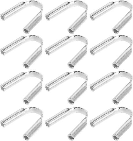 12pcs Sterling Silver U Shape Wire End Protector for Jewelry Making in Kuwait