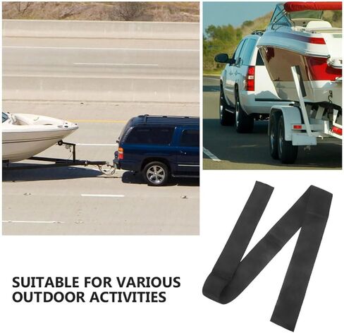 2pcs Winch Cable Protective Sleeve Made of Sturdy Polyester with Wear-resistant Material for Outdoor Activities and Winch Setup in Black in Kuwait