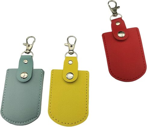 3Pcs Flash Drive Leather Case USB Protective for Protecting Your USB Flash Drive and Easy Storage, Red, Blue, Yellow 3 Colors, Bright and Beautiful Colors in Kuwait