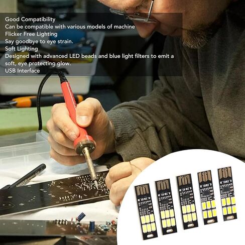 USB Night Light, Soft Lighting, Stepless Dimming, Touch Sensor Switch, Mini 6 LED Lamp Rod for Laboratory Research Institute in Kuwait